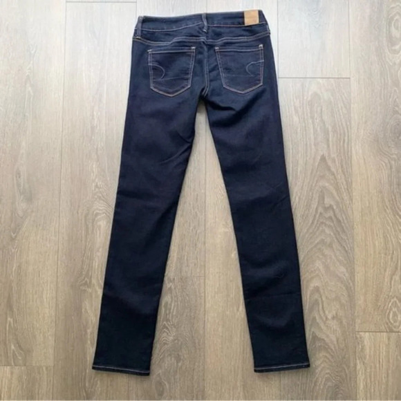 American Eagle Skinny Jeans Stretch Denim Dark Wash Low rise Y2K 2000s Size 2 - Picture 11 of 14